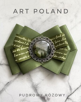 Kolekcja ART Poland Brosza z grafiką Polskie Góry, Pudrowy Różowy