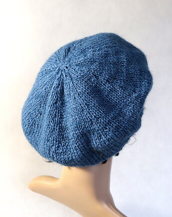 Jeans - beret zrobiony na drutach, RękaProduction