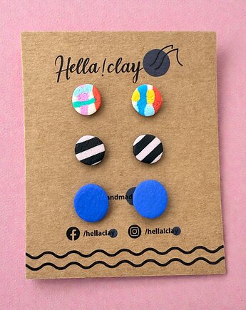 Minikolczyki 3pack, Hellaclay