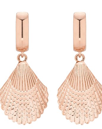 Kolczyki z różowego złota z muszlą, SOTHO