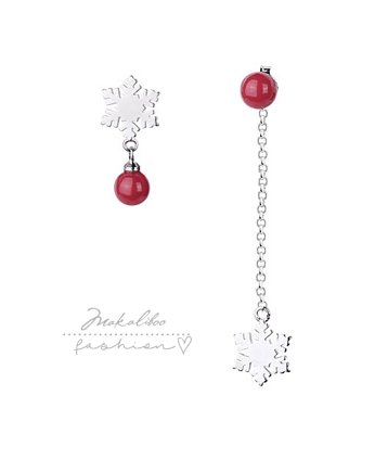 Świąteczne - srebrne kolczyki + ball, Ewa Saj  Silver
