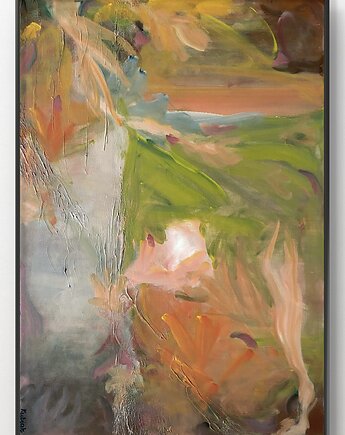 Ogród w Giverny / duża abstrakcja na płótnie, pachamama ceramics