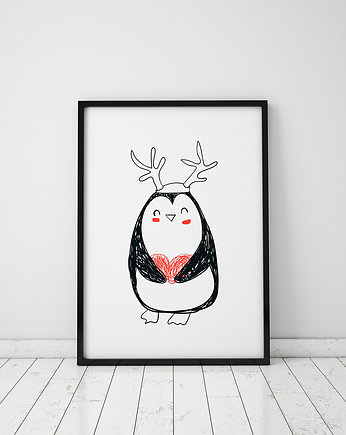 Plakat z pingwinem, Love Life and Forest