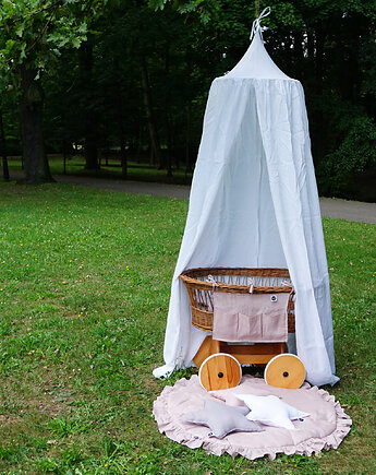 Lniany baldachim BIAŁYdo pokoju dziecka, dekoracja do pokoju dziecięcego, Nukko Design