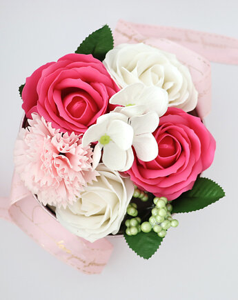 Kwiaty mydlane - flower box różowy, NinoDreams