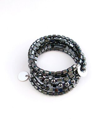 "Midnight" bransoletka z hematytem, Barbara Lepak