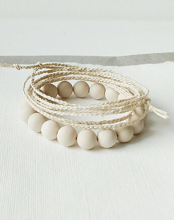 River Stone i jasny len Bransoletki, galeria nuit