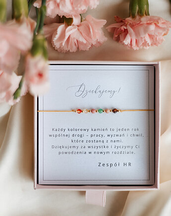 Bransoletka z kamieni naturalnych, prezent na zakończenie pracy, Bibu bijoux