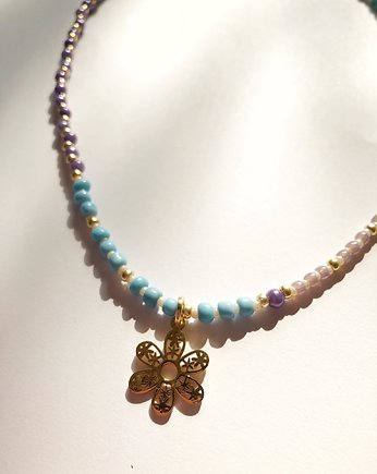 Kolorowy choker z zawieszką, Luna by Sisters