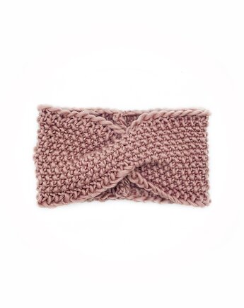 Lekka wełniana opaska w brudnym różu, Holy Alpaca Knit