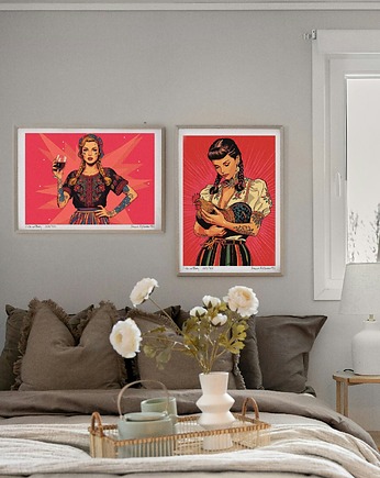 Folk me Baby set, Pink Pug Design