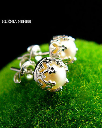 Kolczyki Pearl - Mini - Perły Srebro, Kuźnia Nehesi