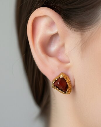 Kolczyki Sztyfty Jaspis Czerwony, TulipBIJOU