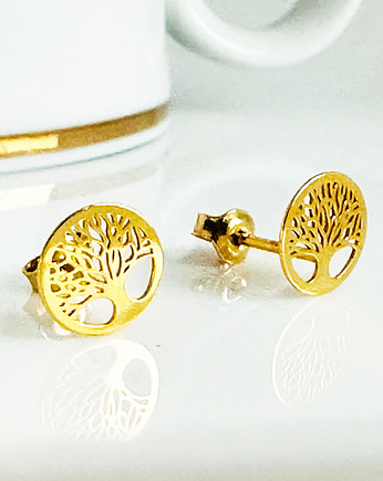TREE OF LIFE- Kolczyki drzewko, mini sztyfty drzewa, Anemon Atelier