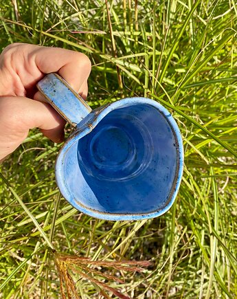 Kubek w kształcie serca NIEBIESKI, LEPIEJ CERAMIKA