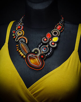 Autumn - naszyjnik soutache, Mró Soutache
