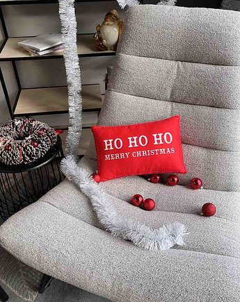 Poduszka świąteczna Ho Ho Ho Merry Christmas, poduszkownia