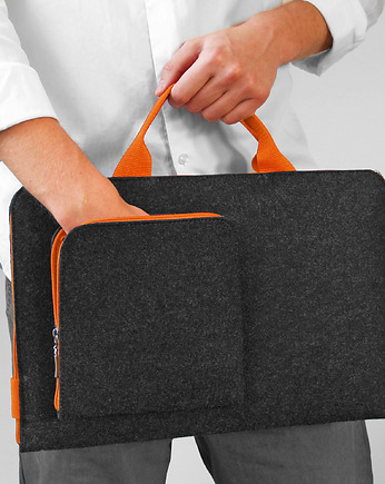 ETUI NA LAPTOP pomarańczowa rączka, purol design