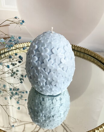 Świeca ekologiczna sojowa dekoracyjna jajko wielkanocne jasny niebieski, Coccola JEWELLERY