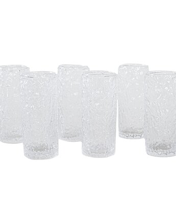 Komplet sześciu szklanek, włoski design, lata 70, produkcja: Włochy, Przetwory design