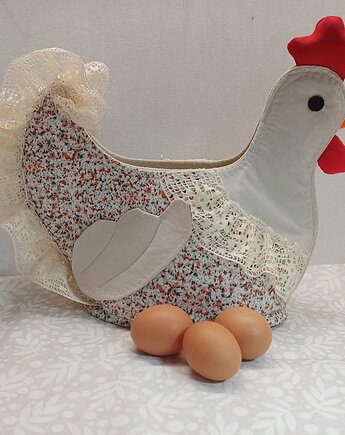 Kura na jajka, owoce, ozdoba do kuchni, Helena Kamińska