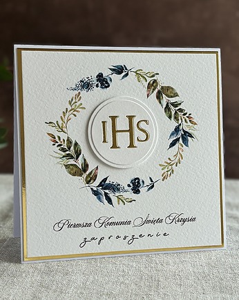 Zaproszenia na komunię, wzór 33B, Anna Art and Crafts