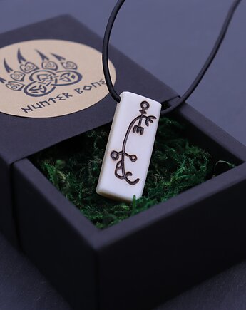 Islandzki naszyjnik runiczny, magiczny znak Islandzki Skelkunarstafur, Hunterbone