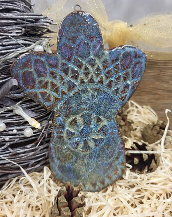 Ceramiczna zawieszka aniołek, ArtByLeika