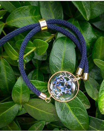 Bransoletka na sznurku z niezapominajkami, Figa handmade accessories