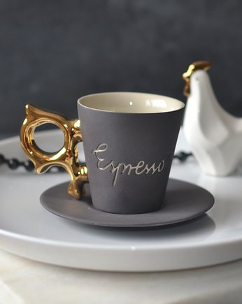 Filiżanka Espresso ze złotym uszkiem, OSOBY - Prezent dla dwojga