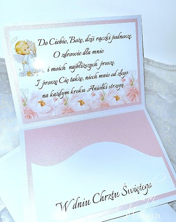 Kartka z życzeniami dla dziewczynki Chrzest, Card Design World