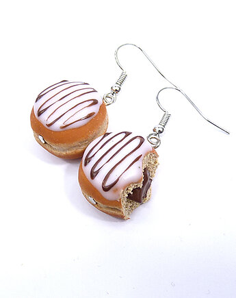 Kolczyki słodkie pączki tłusty czwartek FIMO, NATAJKA