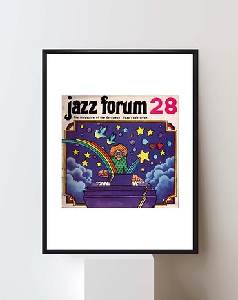 Plakat Oprawiona okładka czasopisma JAZZ FORUM nr 28 z 1974 r, aut. Rafał Olb..., RiskyWalls