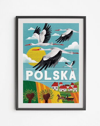 Plakat Bociany Wieś, LOVE POLAND DESIGN