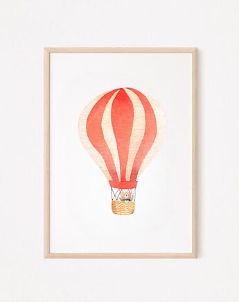 PLAKAT dla dziecka balon ilustracja obrazek pokój dziecięcy, black dot studio
