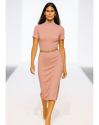 Sukienka pudrowy róż YY300058, YULIYA BABICH