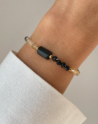 Talizman Ochrona i Dobrobyt - czarny turmalin, cytryn, Bring Biżuteria