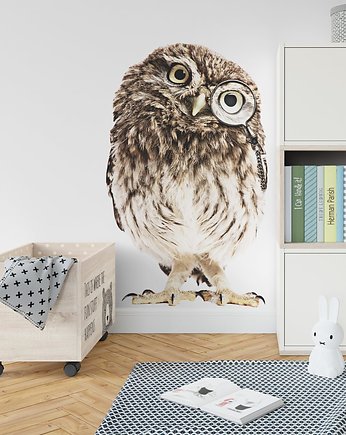 Sowa W Monoklu - Naklejka Na Ścianę, Dekoracjan
