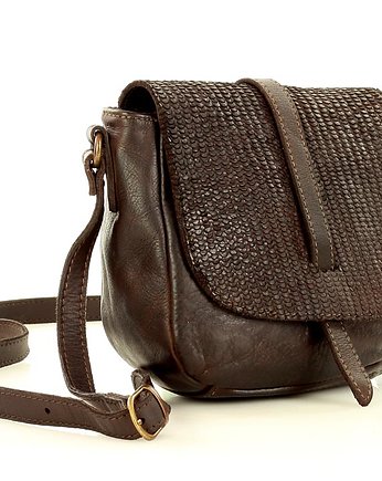 Torebka listonoszka saddle bag genuine leather brąz caffe, OKAZJE - Prezent na Dzień Kobiet