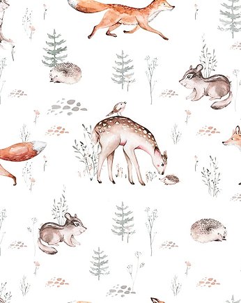 Tapeta Scandinavian Forest na bieli 53cmx10m PZ, Bajkowe Wnetrza