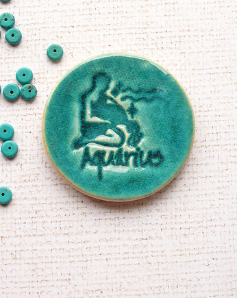 wodnik :: magnes ceramiczny :: znaki zodiaku, kaktusia