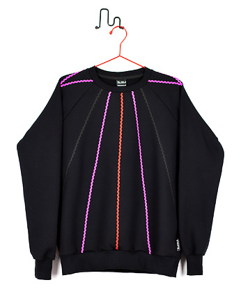Czarna bluza z rękawem raglanowym Valuri, ZUZU STREETWEAR