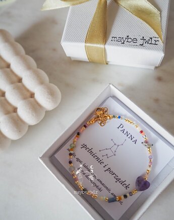 Bransoletka Zodiakalna z Naturalnych Kamieni Panna, MAYBEJWLR