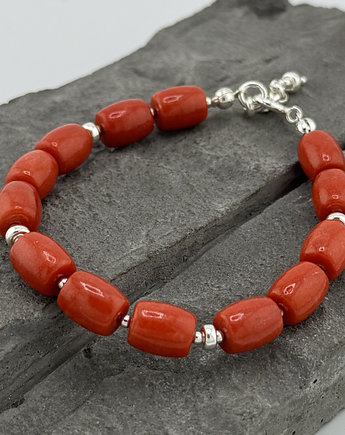 Koral pomarańczowy - bransoletka, RayOfArt