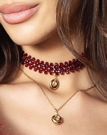 Choker 5-rzędowy Fashion Gloss, AFRODITTE COLLECTION