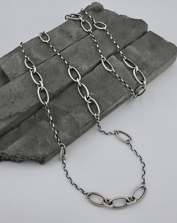 Długi srebrny naszyjnik, RayOfArt