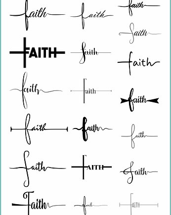 Tatuaż tymczasowy "Faith krzyż", Fotobloki and decor