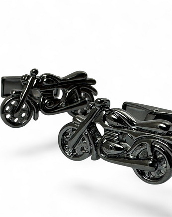 Spinki do mankietów - MOTORY (czarne) - stal, DROBINY CZASU