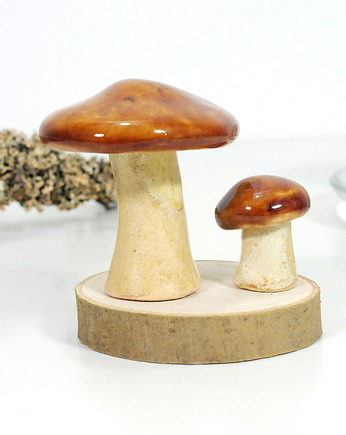 2 ceramiczne grzybki ceramiczne - domowy las, 10FingersArt