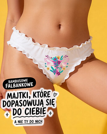 Pussy power  - bambusowe falbankowe stringi, Majtki z Sosnowca